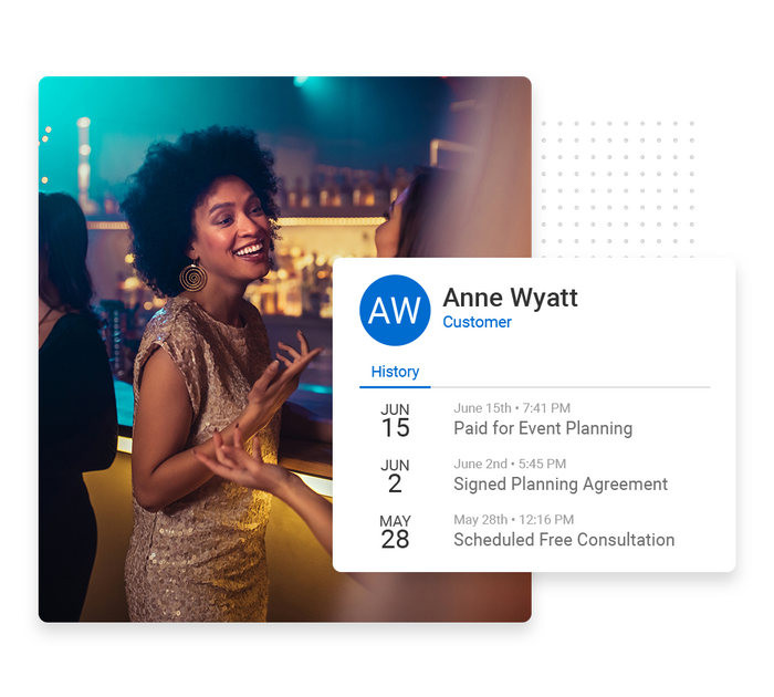 Event planner CRM