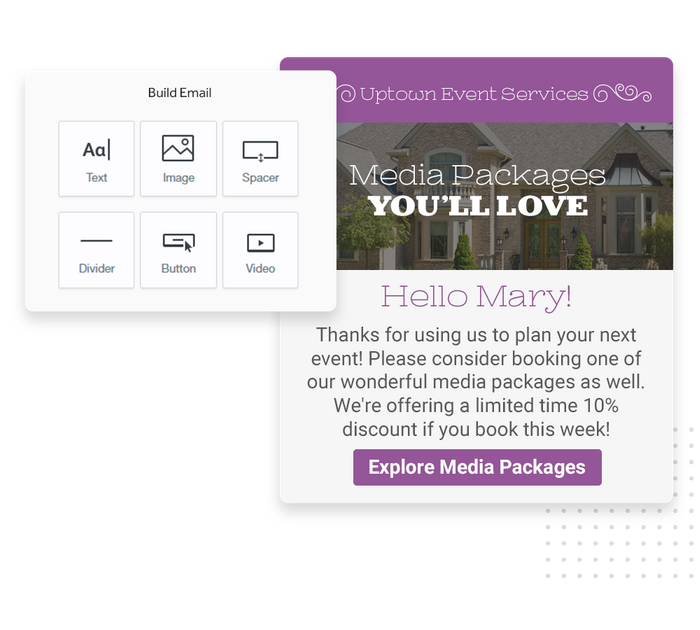 Event planner email marketing