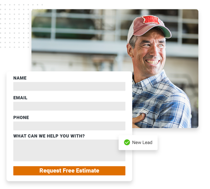 Garage door contractor website forms