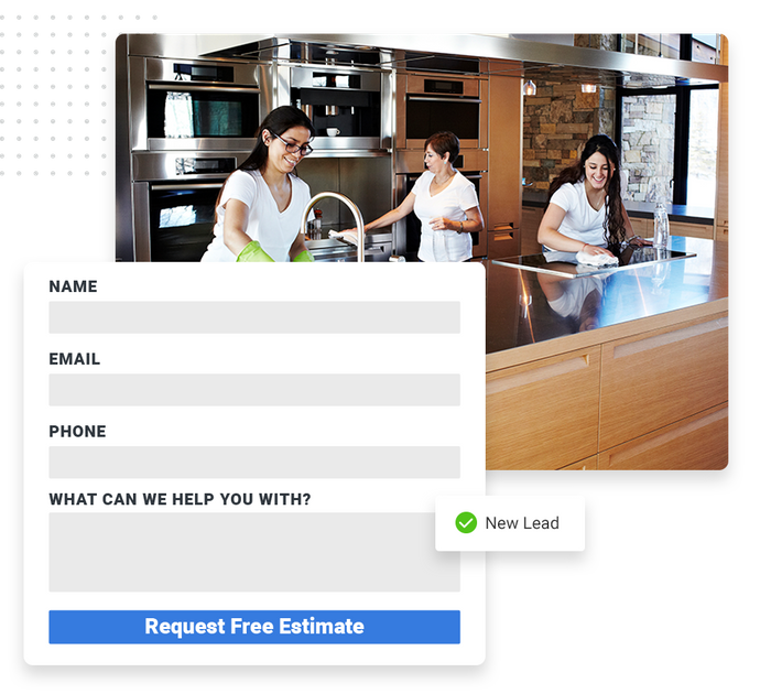 House cleaning website forms