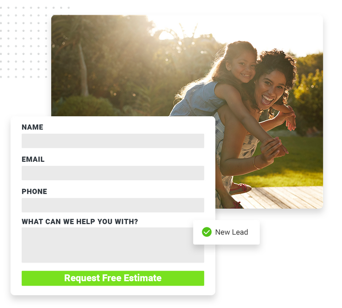 lawn care website forms