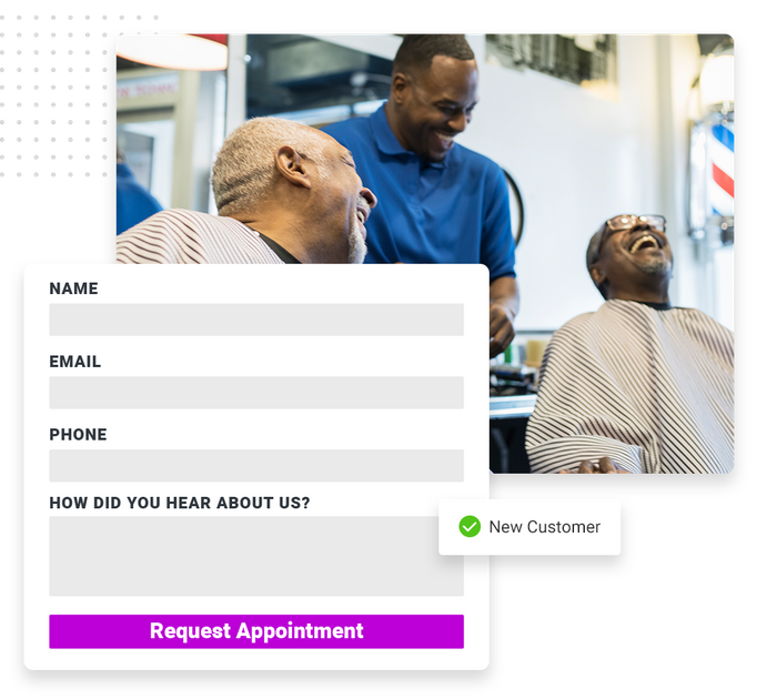 salon website forms