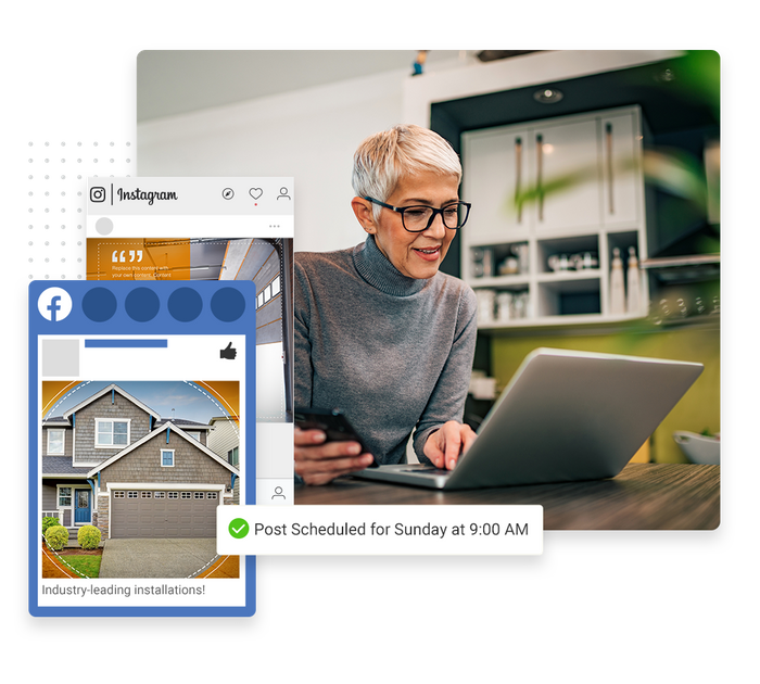 Garage door contractor social media marketing